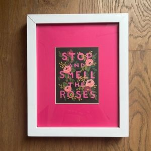 Stop and smell the roses print + frame